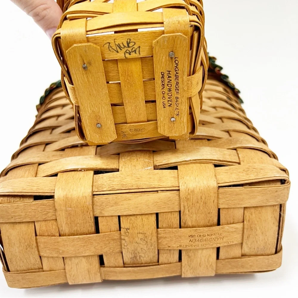 Longaberger Basket Lot Crisco Century Liner Hanging‎ Collectible